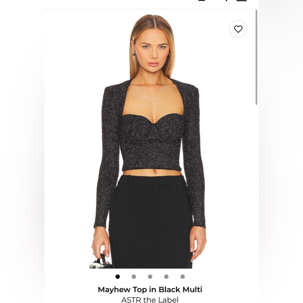 ASTR the Label Mayhew Top in Black Multi